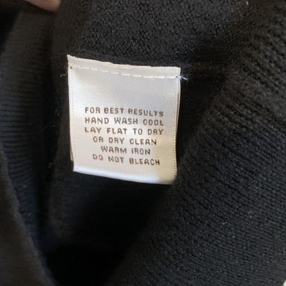 Peter Millar Men's Sweater Large Black Merino Wool Knit Long Sleeve V-Neck - Picture 5 of 11